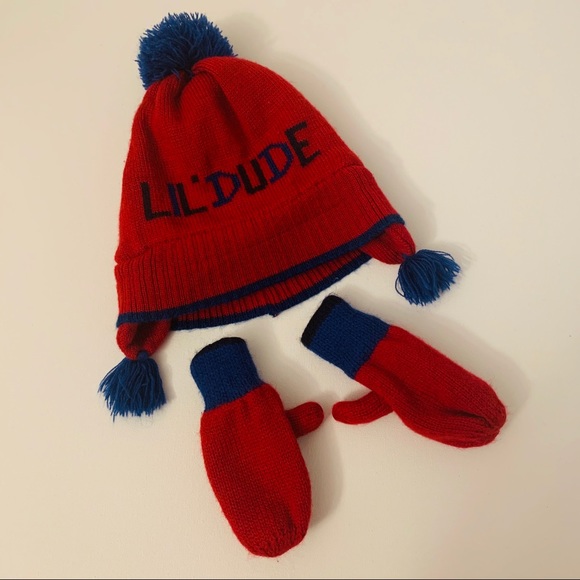 The Children's Place Other - The Children’s Place LIL DUDE Beanie & Mittens Set